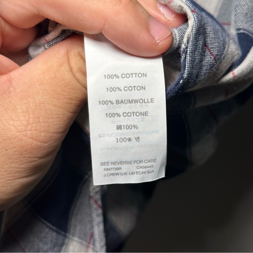 J. Crew Classic Oxford Slim Plaid Casual Button-Down Men's Everyday Shirt Sz S - Picture 7 of 11